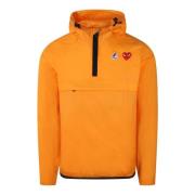 Ripstop Nylon Anorakk Jakke med Logo Print