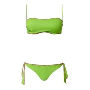 Grønn Lurex Bikini Sett