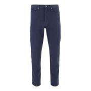 Marineblå Bomull Denim Jeans Klassisk Stil