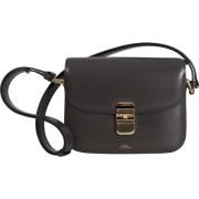 Klassisk Svart Skinn Crossbody-veske