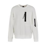 Hvit Sweatshirt Fransk Terry Crew Neck