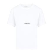 Hvit Bomull Logo T-skjorte