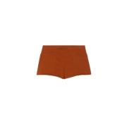 Lærbrune shorts med store lommer