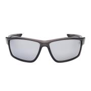 Rektangulære polariserte solbriller grå speilet
