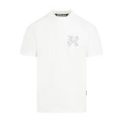 Hvit Monogram Studs Klassisk T-skjorte
