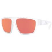Hvite sports solbriller med speilglass