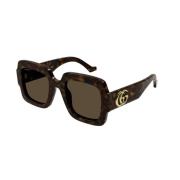 Stilige solbriller med brune linser