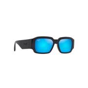 Blå Hawaii Solbriller Rektangulær Svart