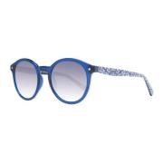 Blå Rund Gradient Solbriller 100% UV Beskyttelse