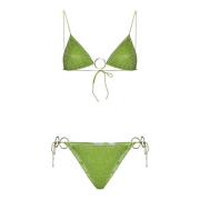 Lime Green Lurex Bikini Set