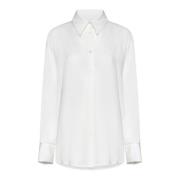 Hvit perlebesatt skjorte