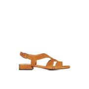 Brun Skinn Cut-Out Sandaler