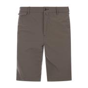 Brun Stretch Bomull Bermuda Shorts