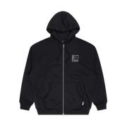 Mini Logo Zip Hoodie i Svart