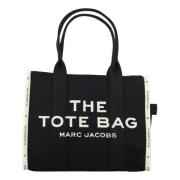 Svart Jacquard Tote Bag