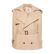 Khaki Crop Trench Coat