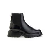 Svart Skinn Chelsea Boot Beatles