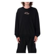 Sort Strikkevarer Crew-Neck Sweatshirt Aw24