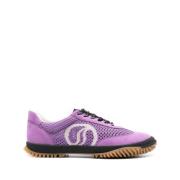 Lilla Mesh Sneakers S-Wave Logo