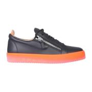 Svart Skinn Sneakers Ss22