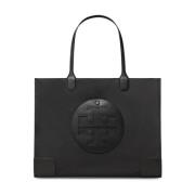 Svart Tote Bag med Preget Logo