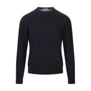 Navy Blue Wool Pullover Sweater