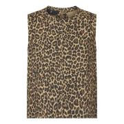 Leopard Print Denim Top