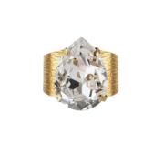 Crystal Classic Drop Ring Gold Accessories