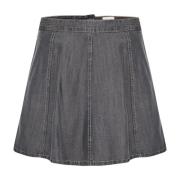 Klassisk A-linje Skjørt Medium Grey Wash