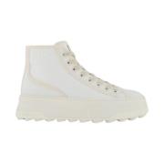 Hvite High-Top Sneakers med Grosgrain Trim