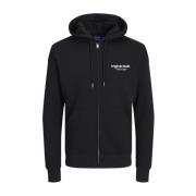 Svart Zip Hoodie Sweatshirt