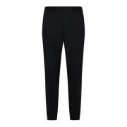 Sort Techmerino Joggers med Elastisk Midje