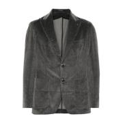 Antrasitt Bomull Kashmir Blazer