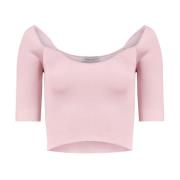 Rosa Heart Neckline Cropped Top