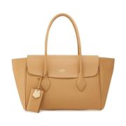 Logo Tote Bag i Beige