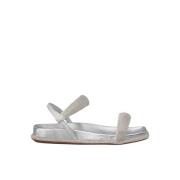 Glitrende flat sandal