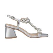 Perlebesatt Rhinestone Sandal