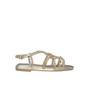 Rhinestone Flettet Sandal