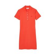 Rød Polo Kjole Feminin Stil