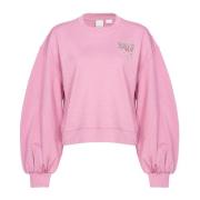 Love Birds Brodert Boxy Sweatshirt Rosa