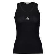 Svart Crystal Mini Star Tank Top