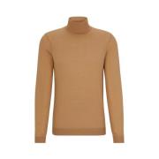 Slim Fit Rullekragegenser i Beige