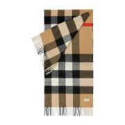 Vintage Check Mønster Cashmere Skjerf