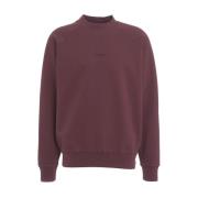 Rød Brodert Logo Sweatshirt Aw24