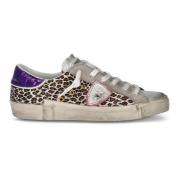 Glam-Chic Animal-Print Sneakers Kvinner