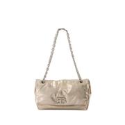 Kjede Crossbody Veske - Beige Skinn