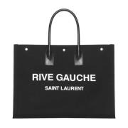 Svart Rive Gauche Tote Bag