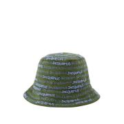 Brodert Bucket Hat - Khaki Bomull