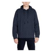 Pinstripe Langermet Sweatshirt - Svart