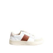 Hvite/Brick Skinn Sneakers for Menn